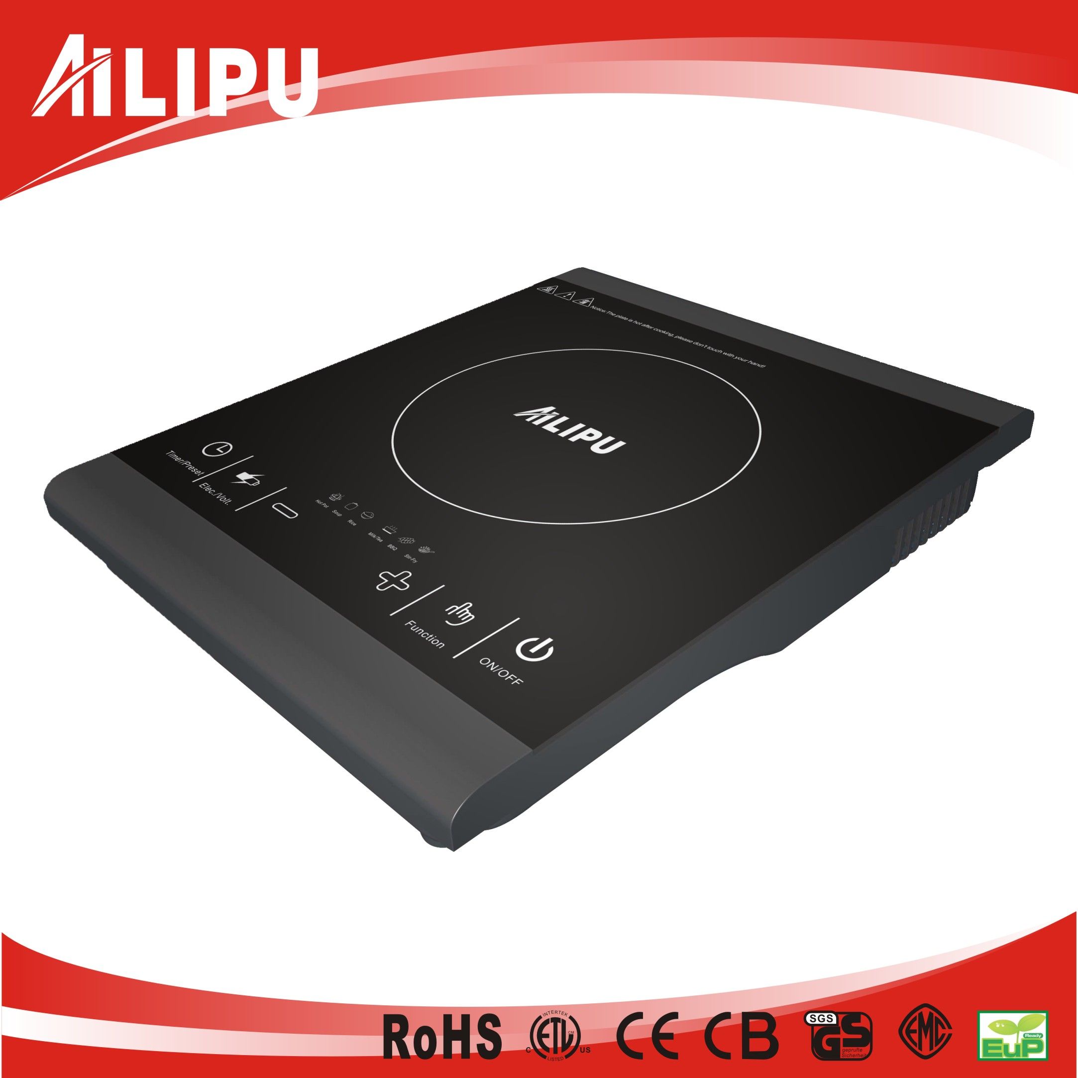 ETL 120V Countertop Single Sensor Touch Electric Cooker