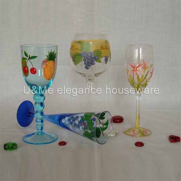 Hand Painting Glass Goblet / Glassware(HC157P)