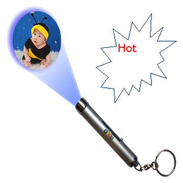 Promotional Projector Torch With Keychain (QCL-213B)