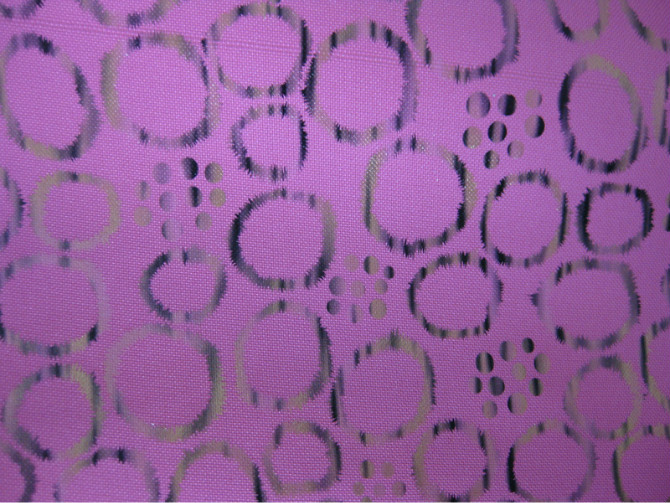 Circle Pattern Print Multicolor Gold 100% Polyester Fabric