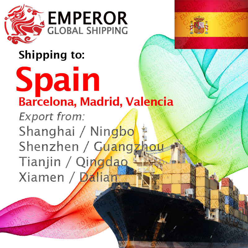 Cargo Ship From Shanghai, Ningbo, Shenzhen, Guangzhou to Madrid, Vigo, Valencia, Tenerife, Malaga