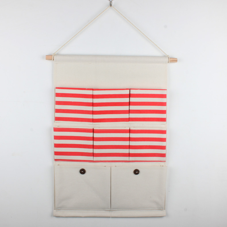 Small Zakka Style Wall Hanging Storage Bag (YX-081202)