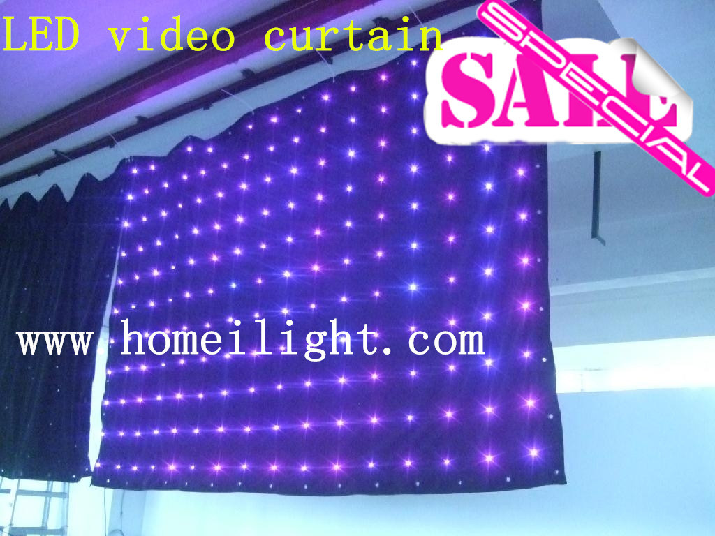 LED Vision Curtain Video Cloth with CE for Stage Wedding Pub Party