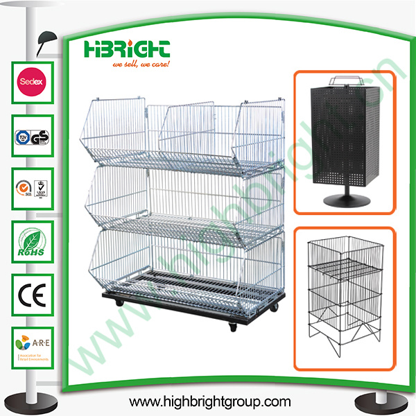 Large Stacking Wire Basket Display Cage and Storage Cage