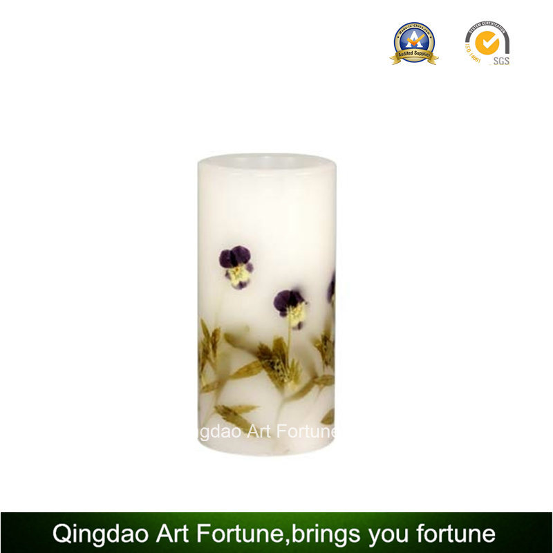 Handmade Flower Decor Design Pillar Candle