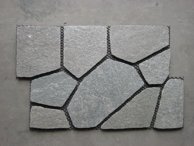 Hot Sell Specific Grey Slate Tiles with Mesh (SSS-87)