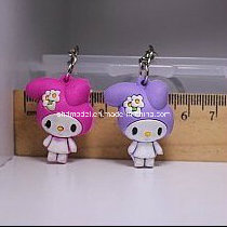 Plastic Cute Rabbit Keychain Doll for Display (4 cm)