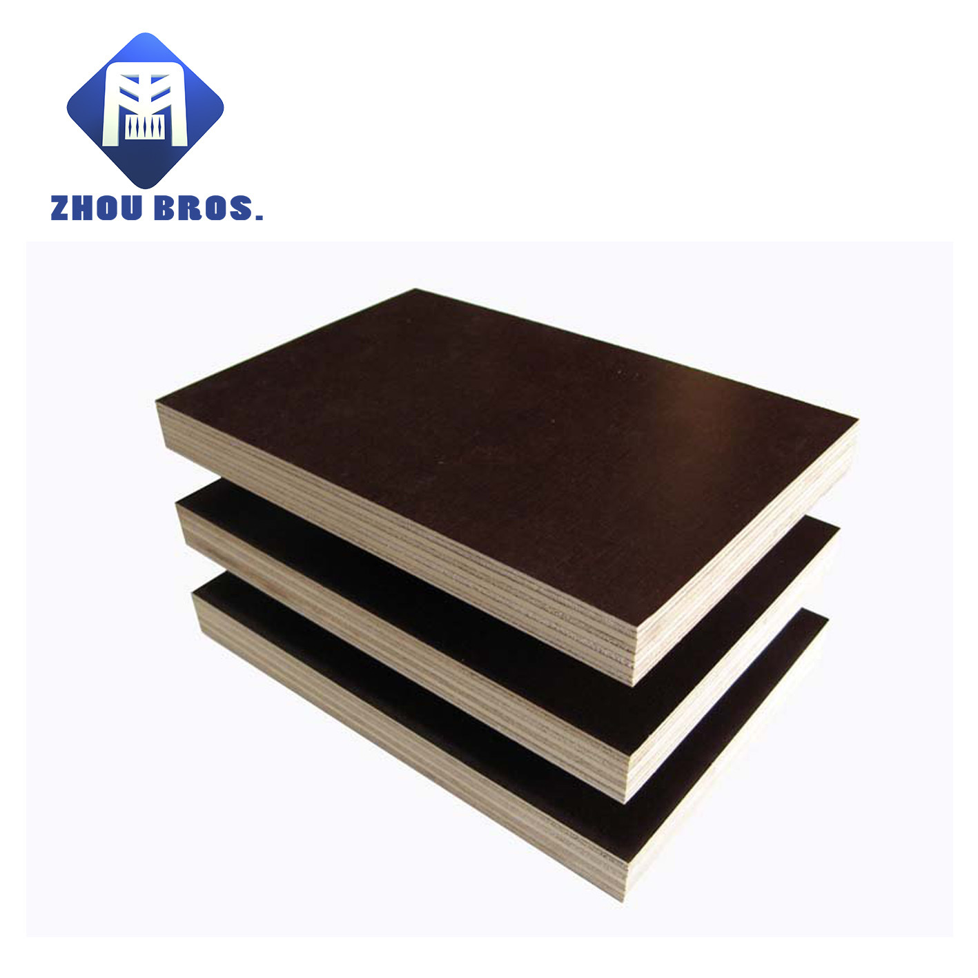 15mm Brown Film Faced One Time Hot Pressed Construction Plywood (ZBP026)