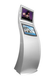 Dual Screen Information Queuing Kiosk