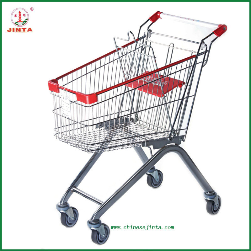 60L Asian Style Shopping Trolley for Supermarket Use (JT-E09)