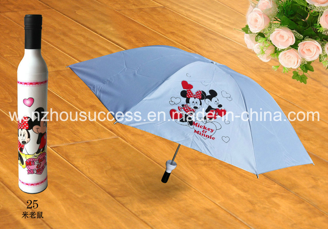 Creative Three Folding Bottle Shape Umbrella