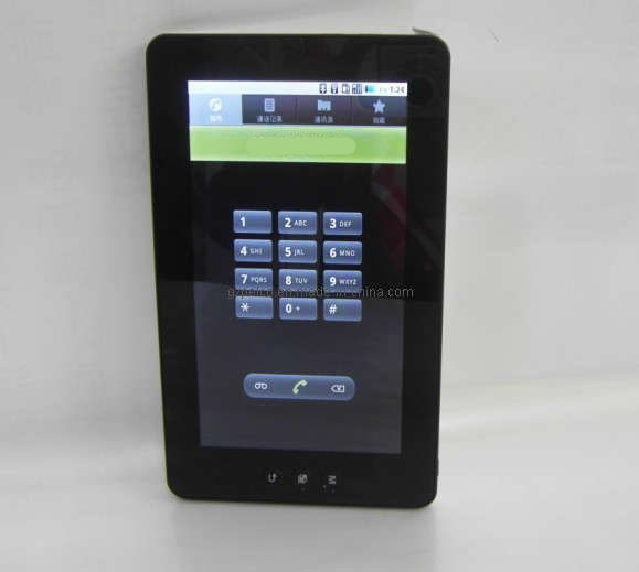 Qualcomm MSM7227 7 Inch Tablet PC Support SIM Card