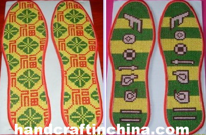 Pure Handmade Cross-Stitch Embroidery Insoles - 6
