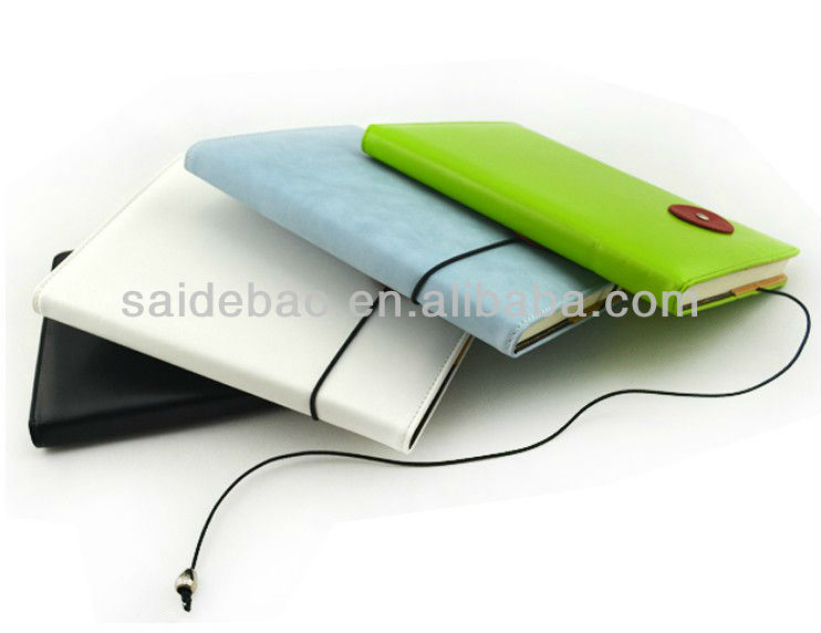 Promotion Leather Hardcover Notebook with Art Decoration