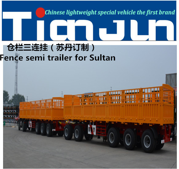Sultan Customized Yellow Extended Fence Semi Trailer