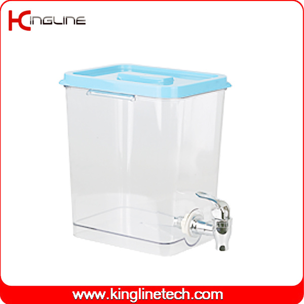 1 Gallon Square Plastic Water Jug Wholesale BPA Free with Spigot (KL-8021)