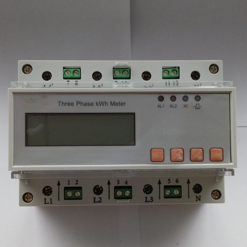 Three Phase RS485 Multi Functional DIN Rail Energy Meter