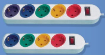 Germany Power Outlet with Color, Germany Children's Extension Strip