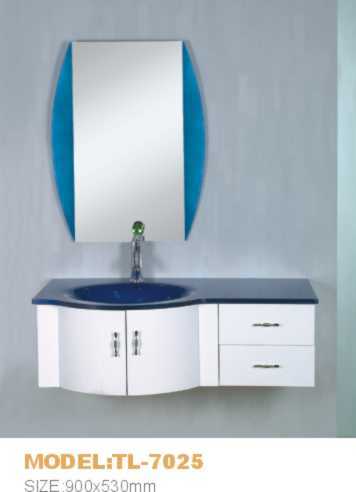 Glass Basin with PVC Cabinet (TL-7025)