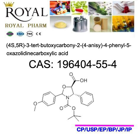 (4S, 5R) -3- (tert-butoxycarbonyl) -2- (4-methoxyphenyl) -4-Phenyl-1, 3-Oxazolidine-5-Carboxylic Acid CAS: 196404-55-4