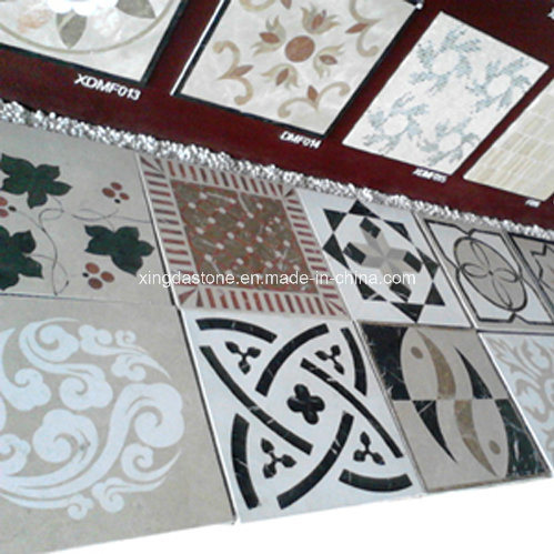 Various Composite Pattern Waterjet Marble Granite Tile for Interior Decoration