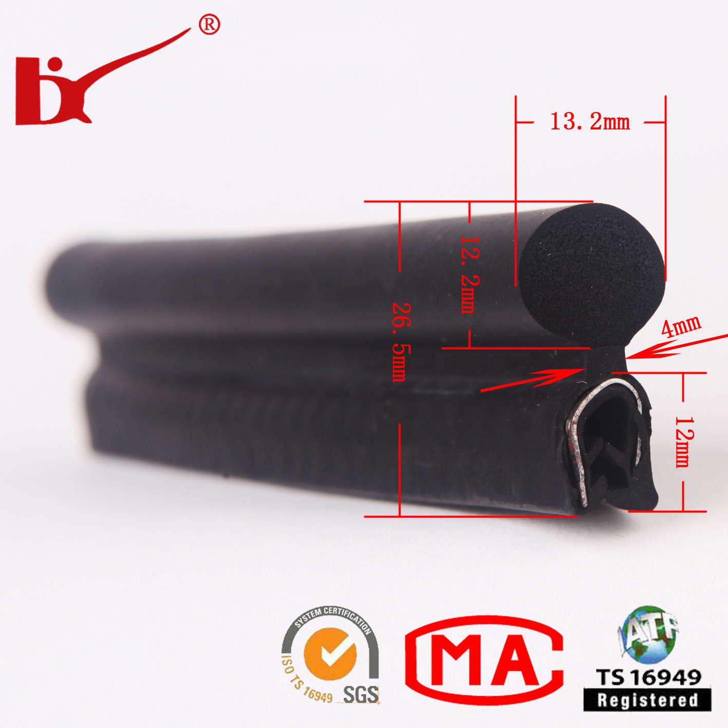EPDM Extruded Car Rubber Strip