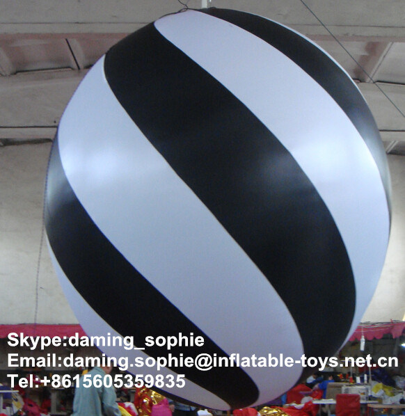 2015 Latest LED Light Inflatable White-Black Balloon for Party Decoration