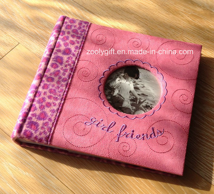 Leopard and Embroidery Faux Suede Combine Photo Album