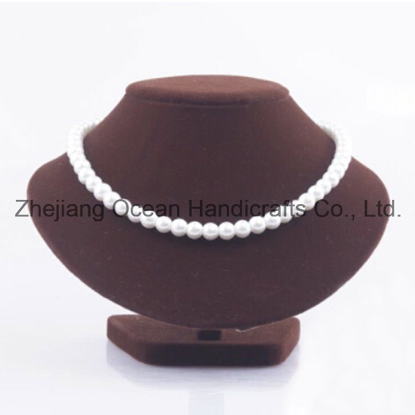 Coffee Color Velvet Jewelry Display for Necklace (MT-092)