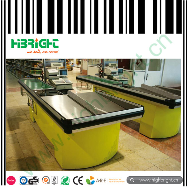 Super Market Check out Counters with Conveyor Belt