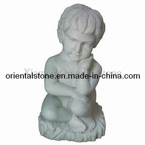 White Granite Stone Character Figure Sculpture