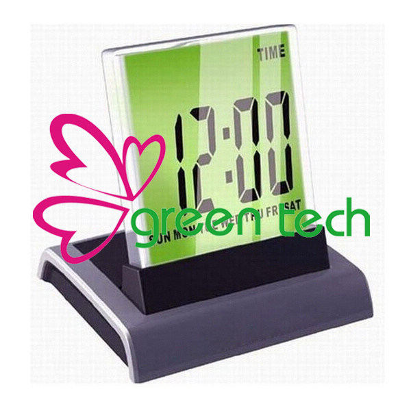 Digital LCD Thermometer Calendar LED 7 Colors Change Alarm Clock