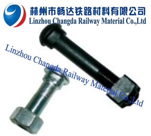 Railroad Fish Bolt With Nut and Washer for Fixing Fish Plate