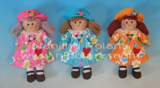 25 Cm Rag Doll (HM4713 A, B, C)