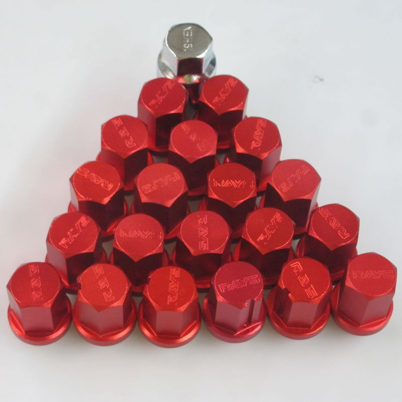 Rays Nut Red Aluminum Wheel Nut M12X1.5 M12*1.25