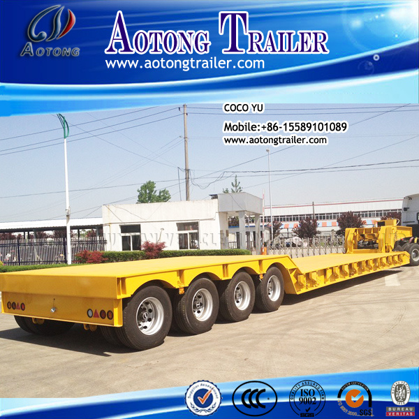 4 Axles 80tons Detachable Gooseneck Lowbed Trailer