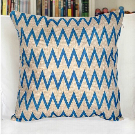 Blue Wave Digital Printed Cushion Fashion Decorative Cushion (HHCL04-040)