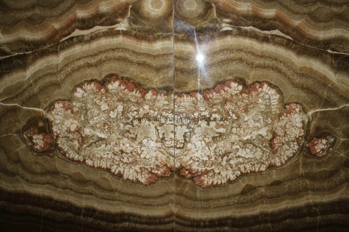 Classical Onyx Marble Book Match Slab Stone