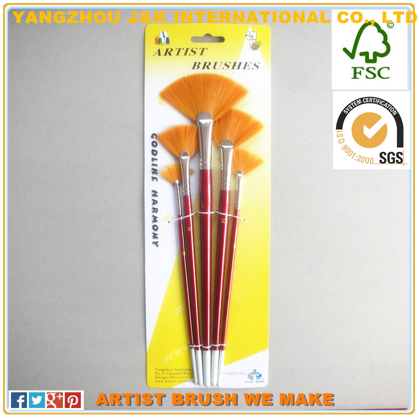 5PCS Fine Artist Nylon Oil Painting Brush