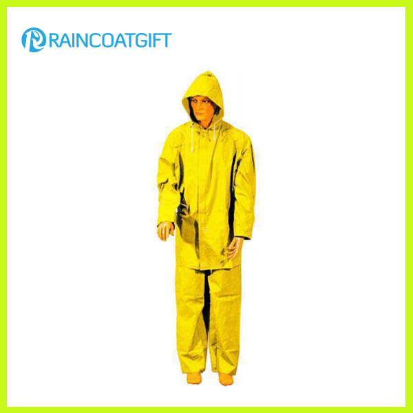 PVC Polyester Men's Rainsuit Rpp-034