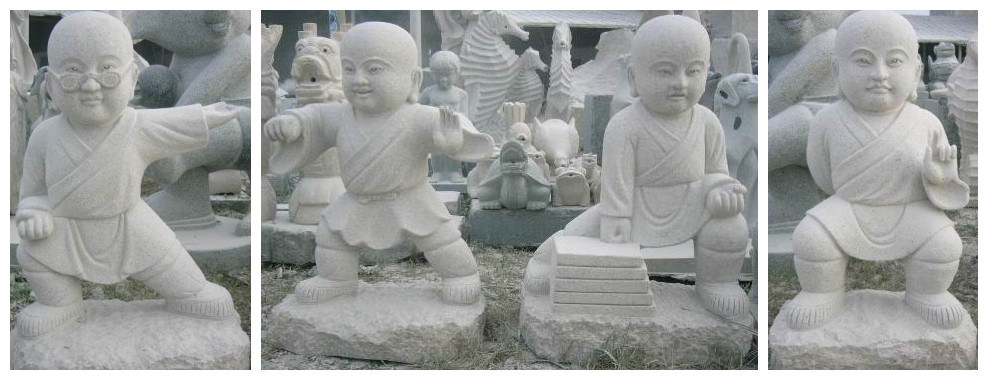 Stone Monk Sculpture