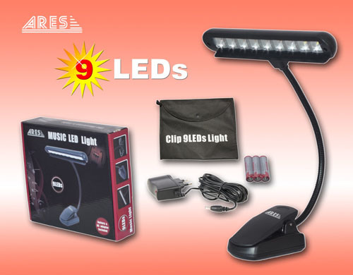 Clip Music Stand (9 LEDs) Light, Orchestra Light, Piano Light Lamp (AL-09A)