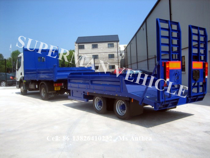 Two Axle Lowloader Dolly Drawbar Semi Trailer