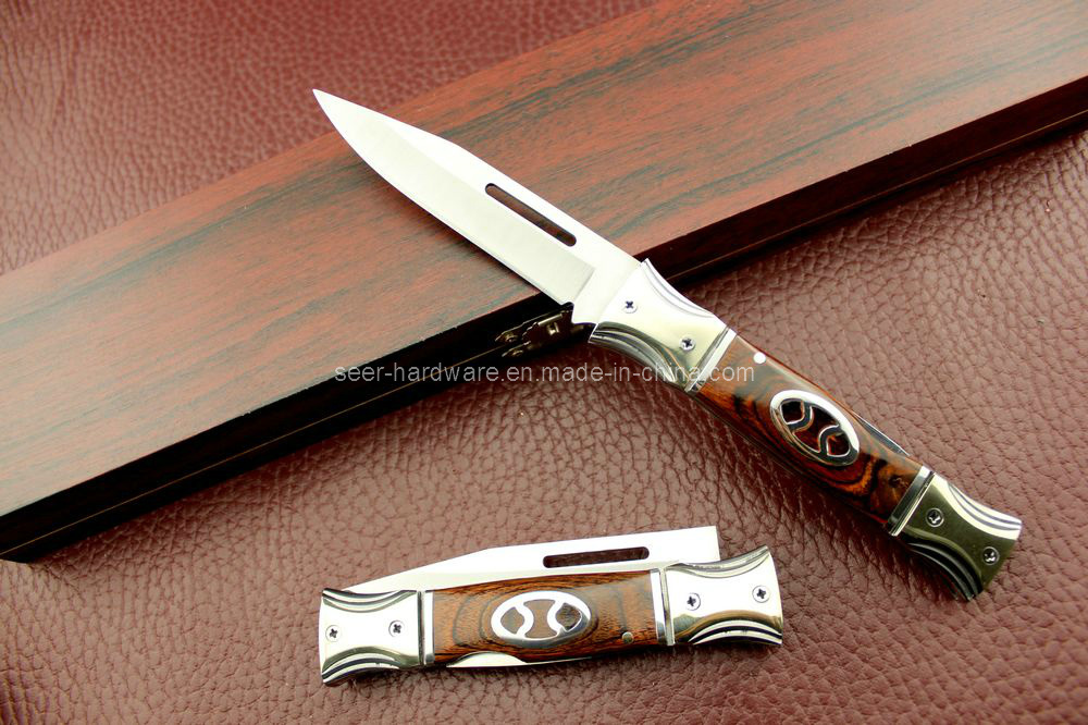 Wood Handle Folding Knife (SE-G227)