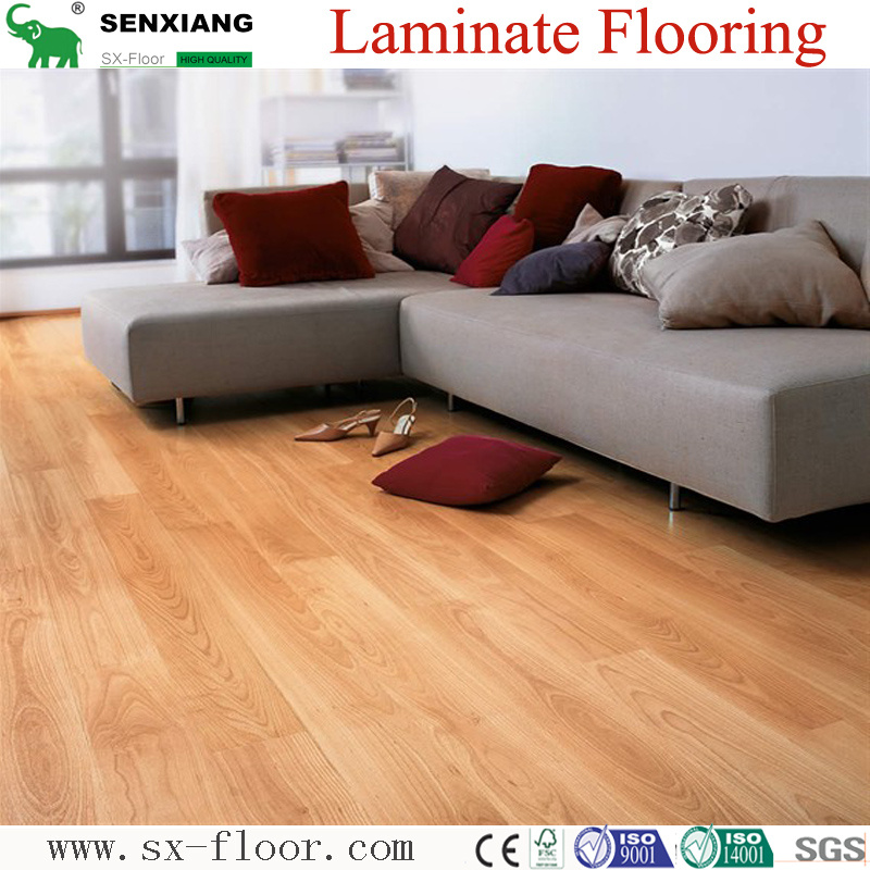 Feather Embossed & Handscraped Waterproof with Wax Laminated Laminate Flooring