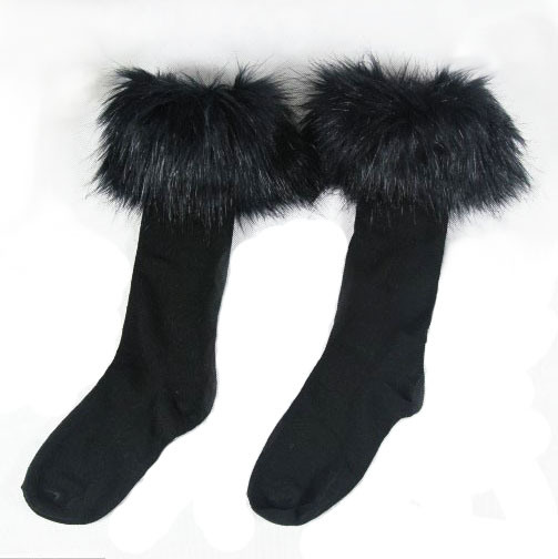 Women's Cotton Stocking Socks with Fur (WA054)
