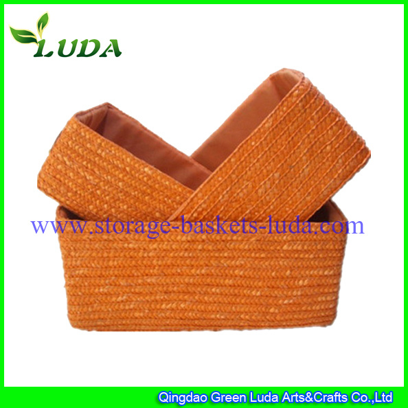 Luda Handmade Wheat Straw Storage Basket