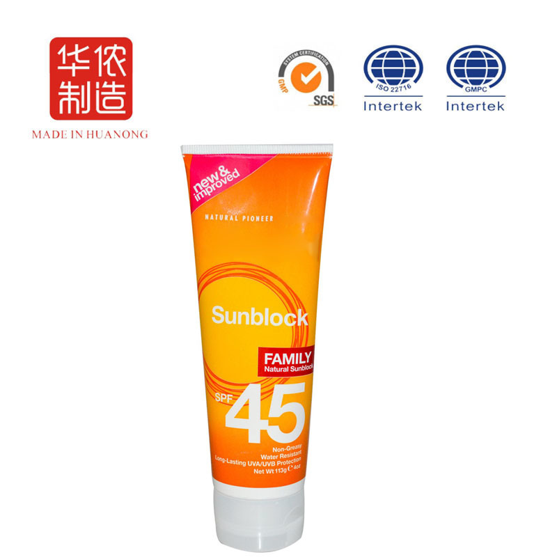 Natural Guangzhou Supplier SPF 45 Waterproof Sunblock