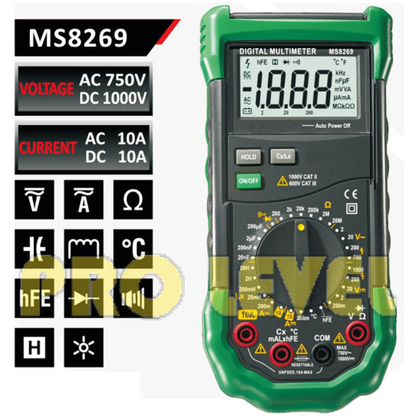 Professional 2000 Counts Digital Multimeter (MS8269)