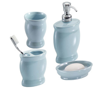 4PCS Color Glazed Ceramic Bathroom Set